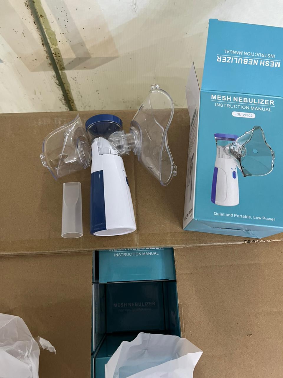 Portable Mesh Nebulizer – USB & Battery Operated Mini Inhaler with Mask for Effective Respiratory Care