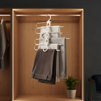 Multi-Tier Space-Saving Stainless Steel Clothes Hanger Organizer