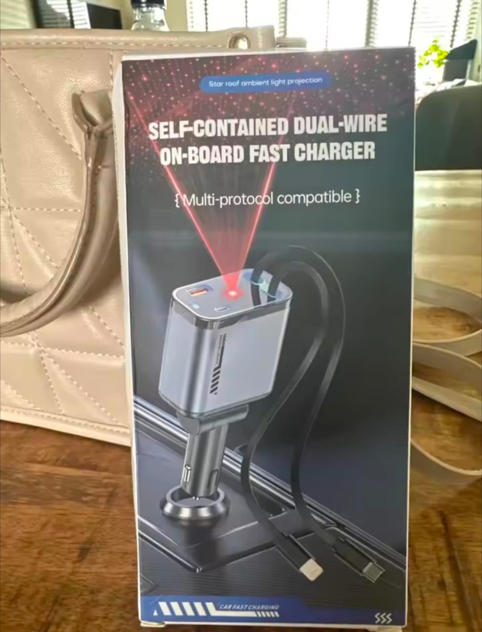 C6 4 In 1 Multi Functional Car Charger 20 Watt (With Light)