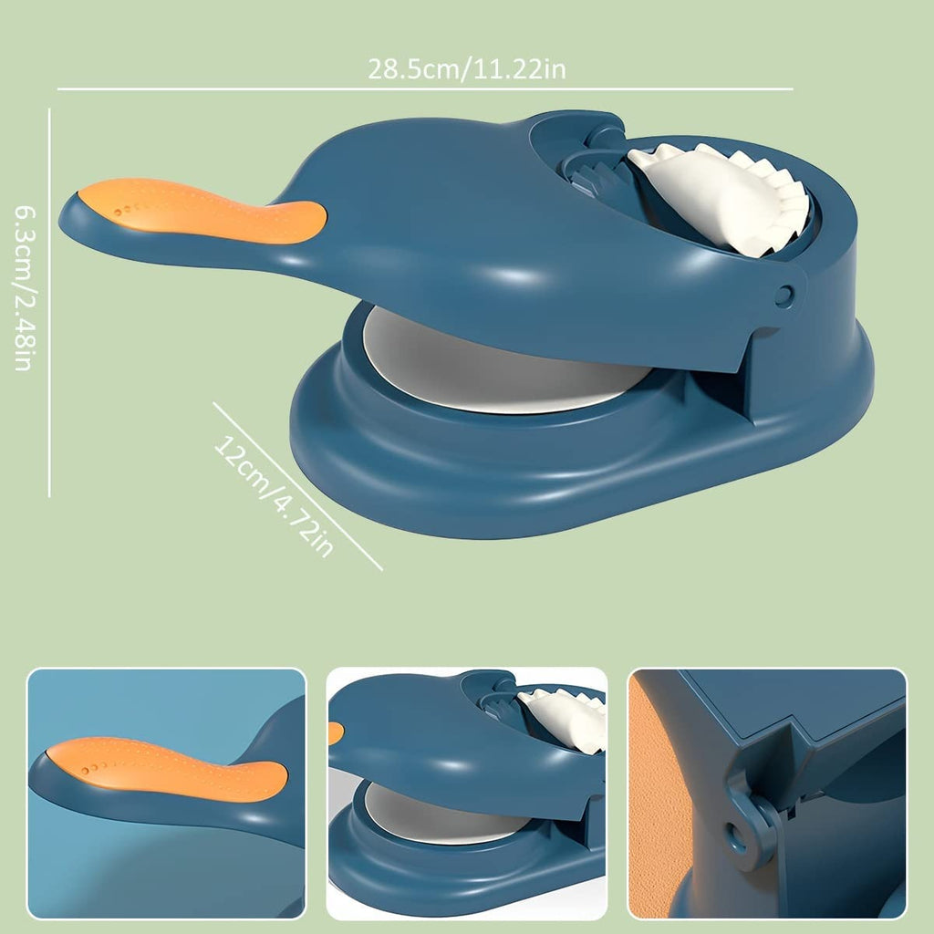 2-in-1 Manual Dumpling Maker & Dough Press Machine | Portable Samosa & Gujiya Mould Tool