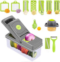 16-in-1 Multifunctional Vegetable Chopper & Slicer with Colander Basket and Storage Container