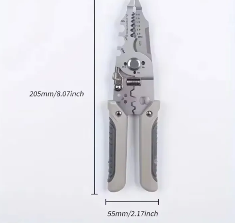 Professional 8-in-1 Multi-Functional Electrician Pliers – Heavy Duty Wire Stripper, Cutter, and Crimping Tool