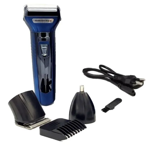 3-in-1 Rechargeable Electric Shaver & Trimmer – Beard, Hair & Nose Grooming Kit